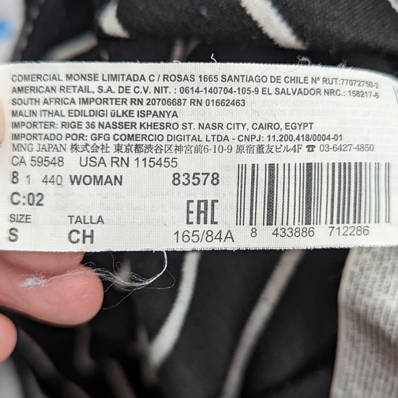 Mango Striped Bodycon Dress Sz XS - Picture 13 of 13